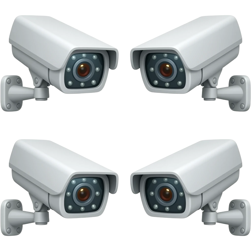 4 Multi direction CCTV cameras in one emoji