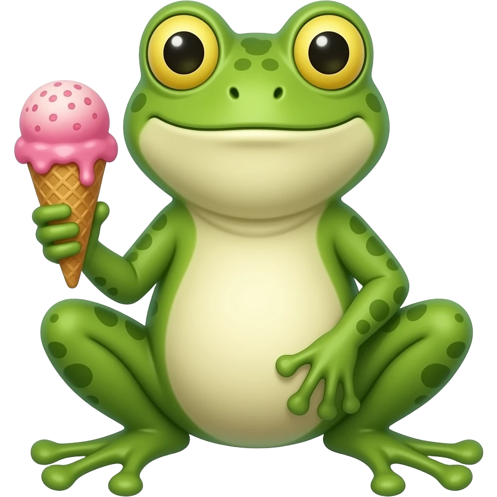 frogs with Ice Cream emoji