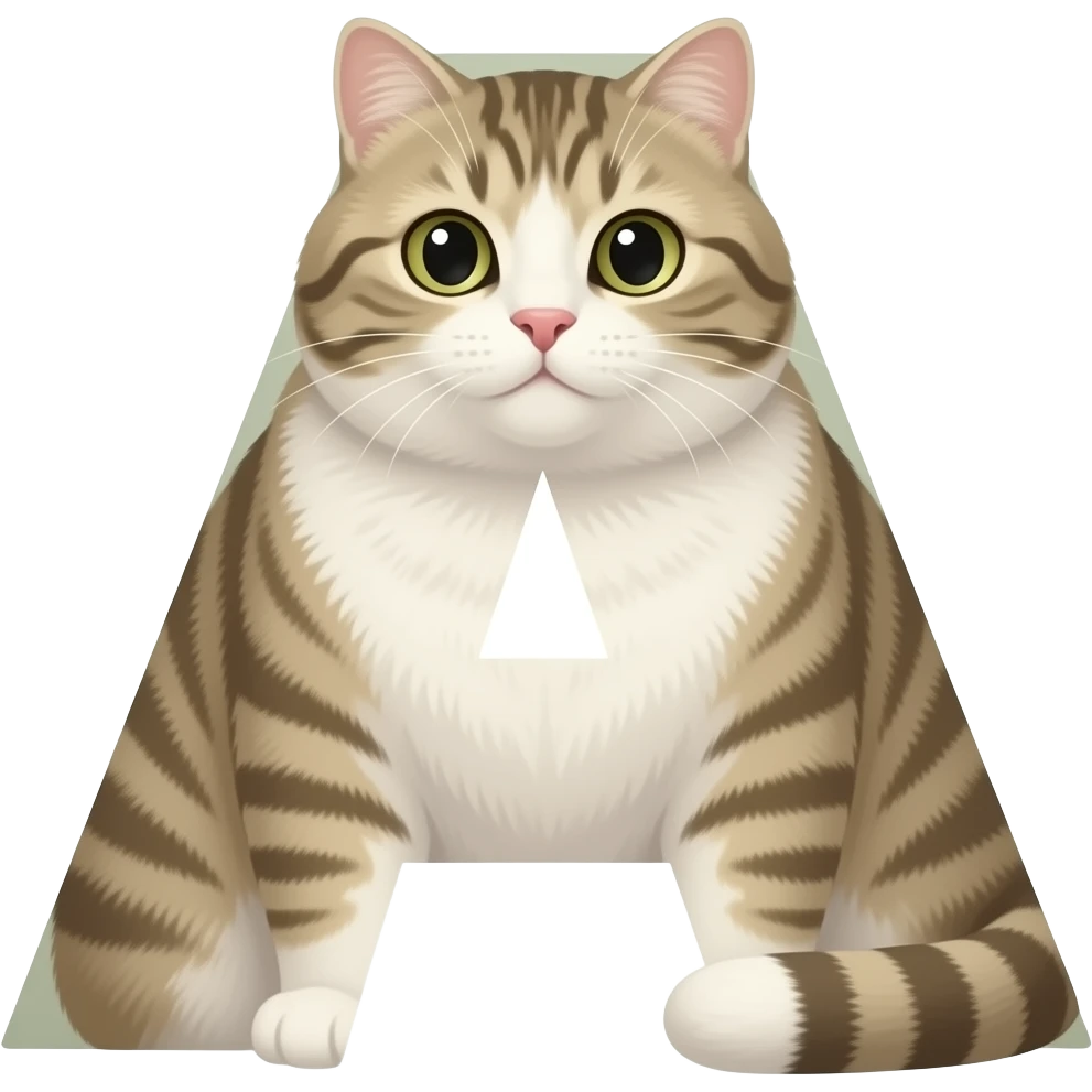 the letter A as a cat emoji