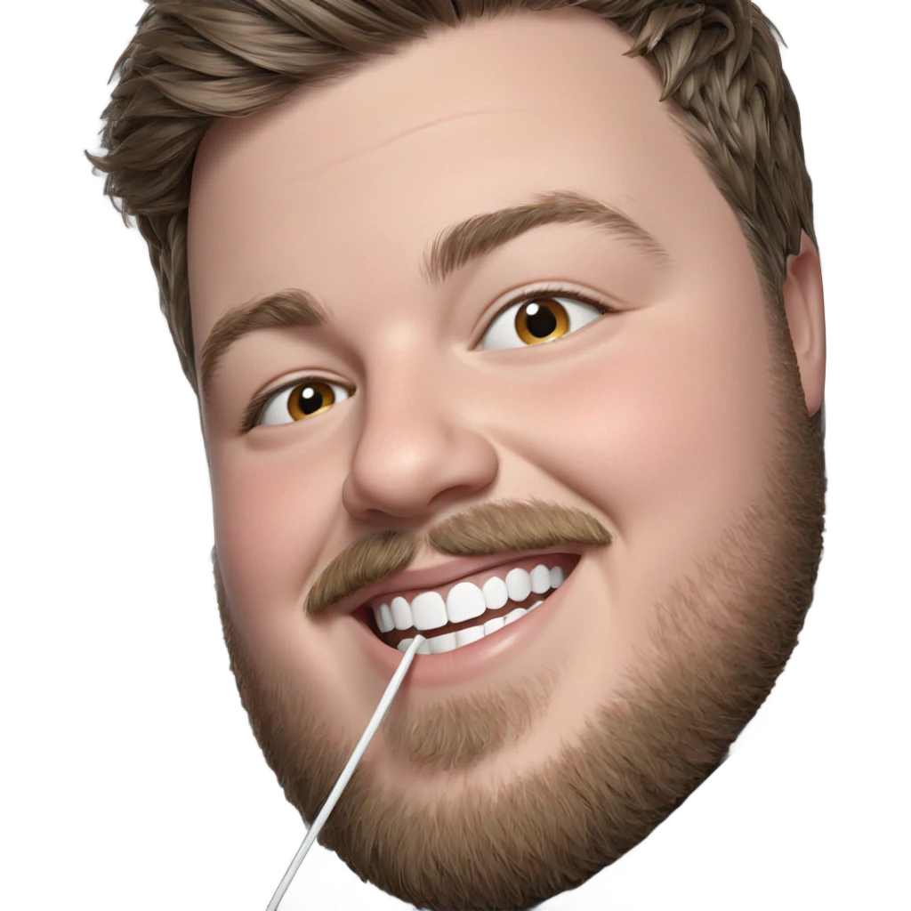 smiling boy with beard portrait emoji