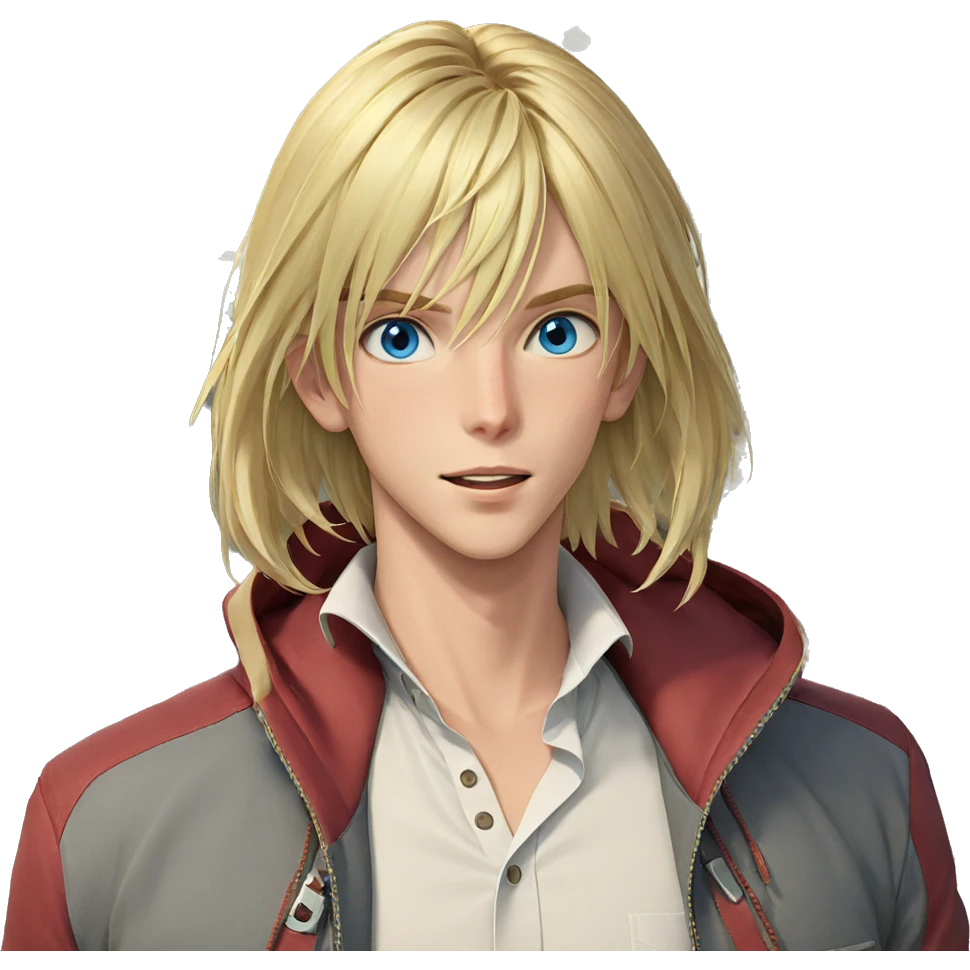 blonde boy with blue eyes emoji