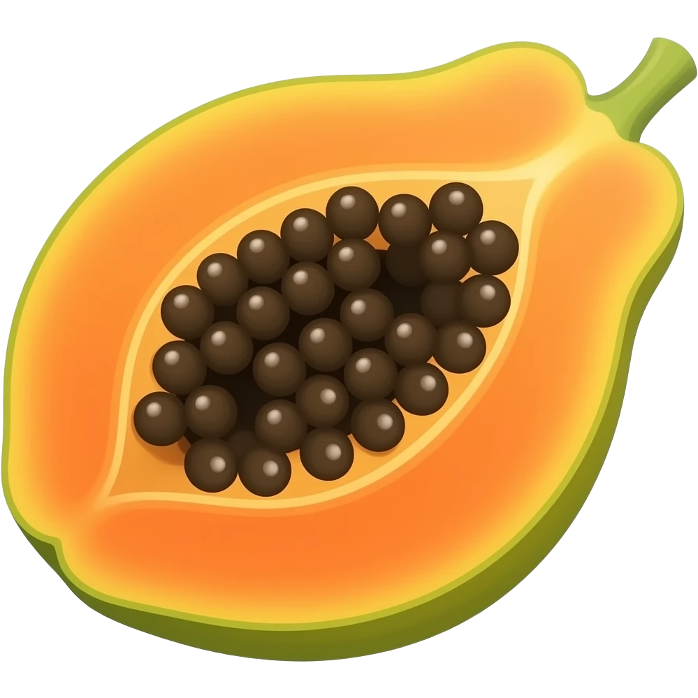 Whole papaya emoji