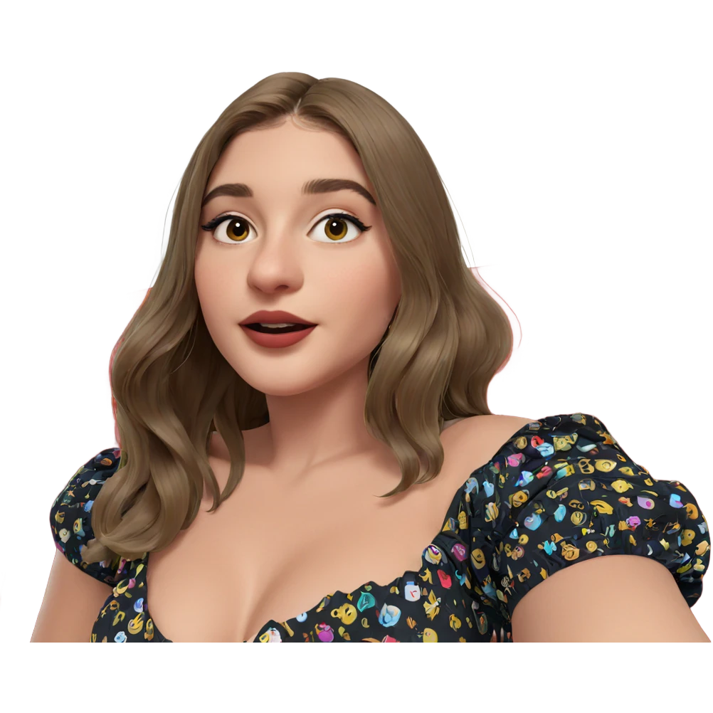 selfie of girl in dress emoji