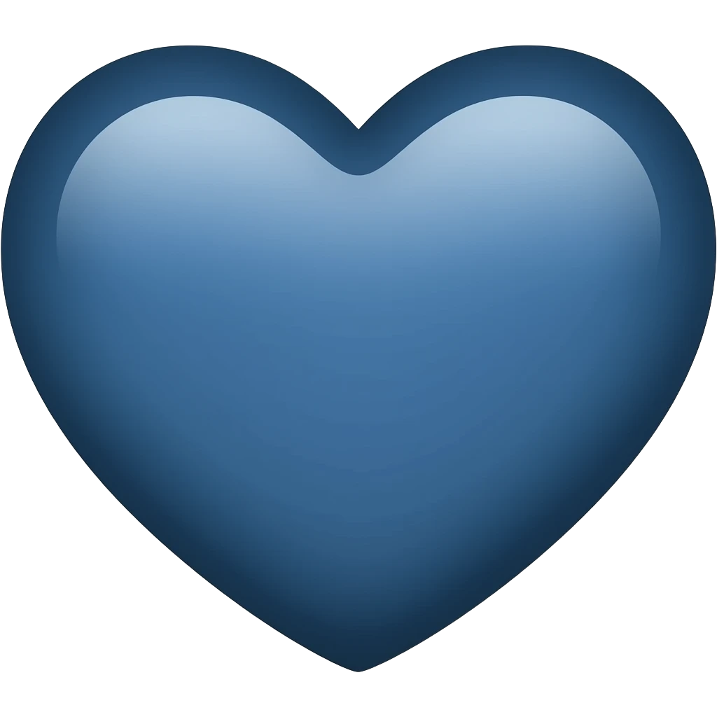 Black and blue heart emoji