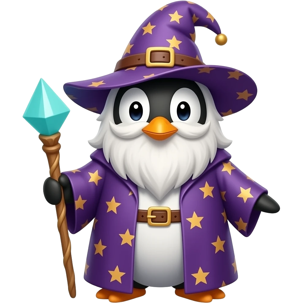 Penguin Wizard emoji