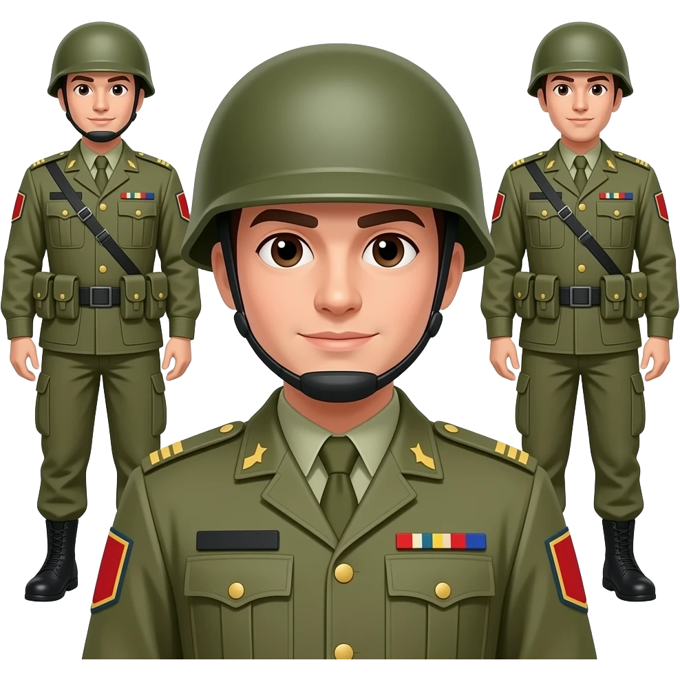 un grupo de militares emoji