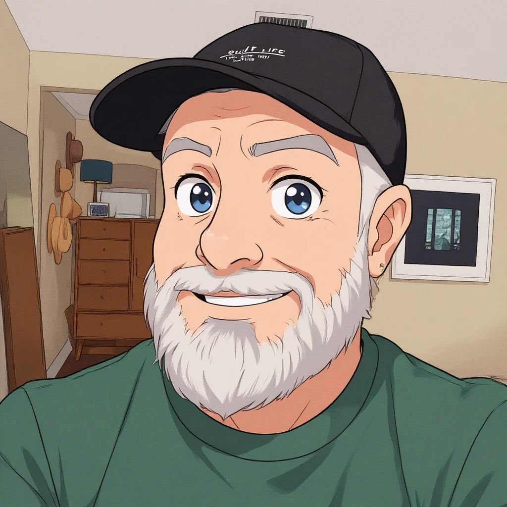 Remake this headshot in an anime style. emoji