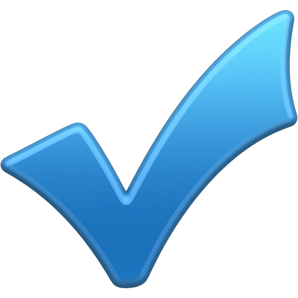 A blue tick verification badge emoji