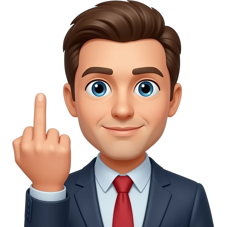 Middle finger guy emoji