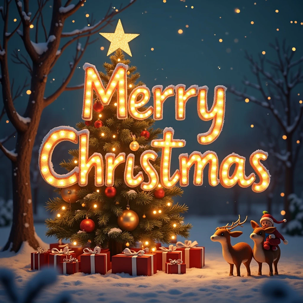 Merry christmas text, remove background emoji