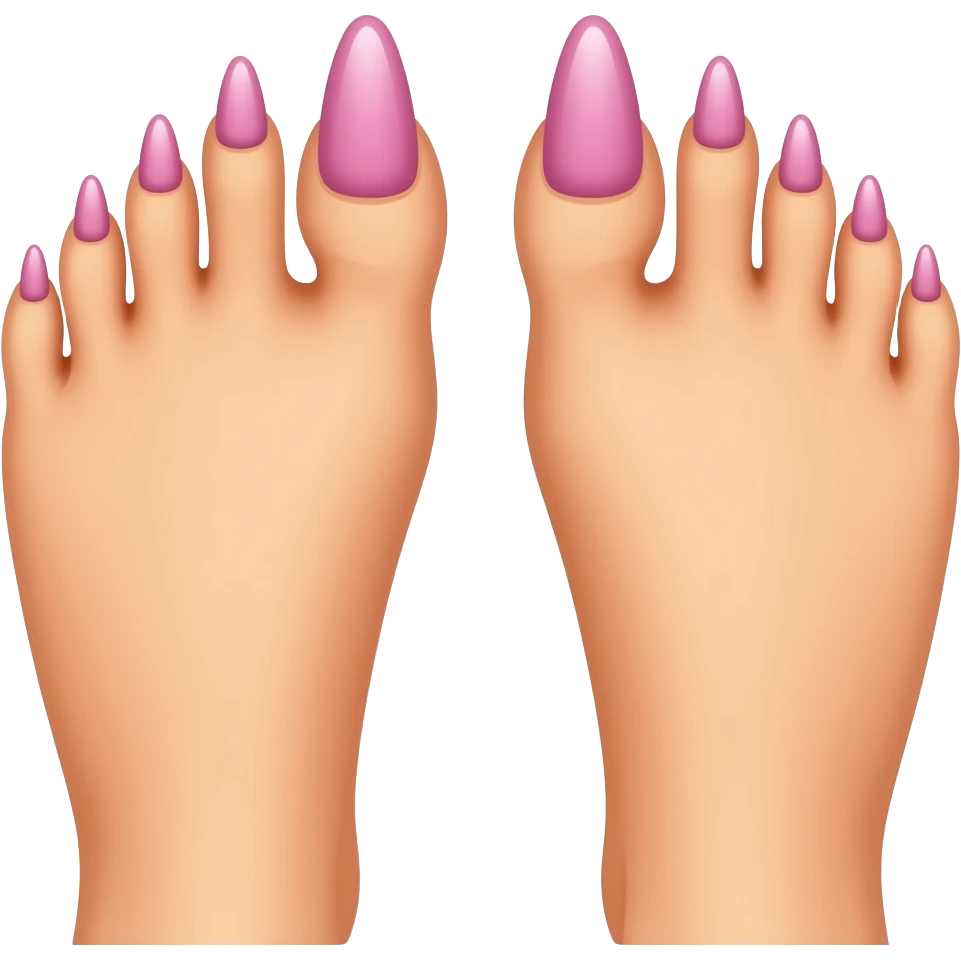 Soles long toenails tickled emoji