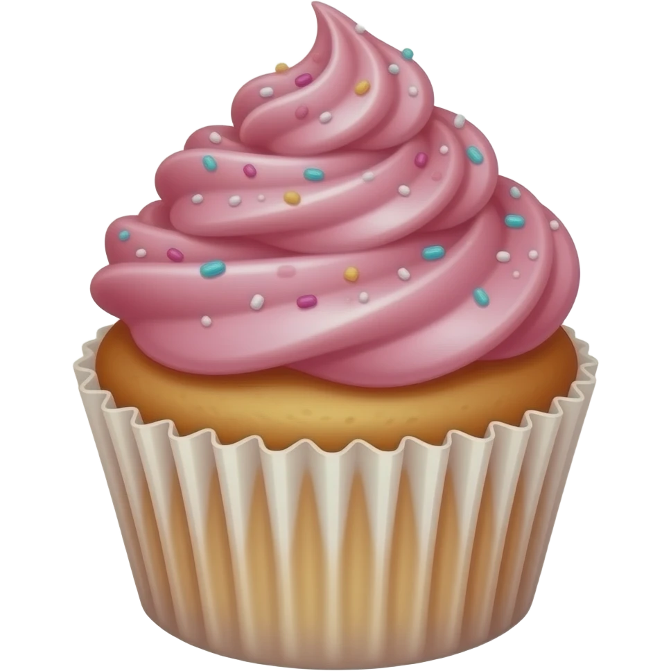 Cupcake with pink icing emoji