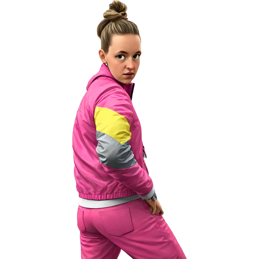 girl in pink jacket emoji