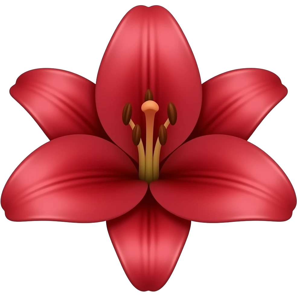 Red lily emoji