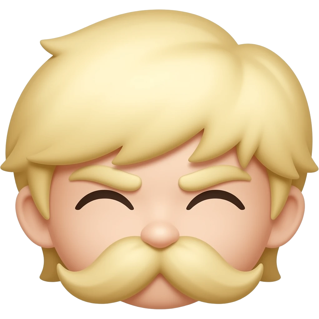 Blonde mustasch emoji