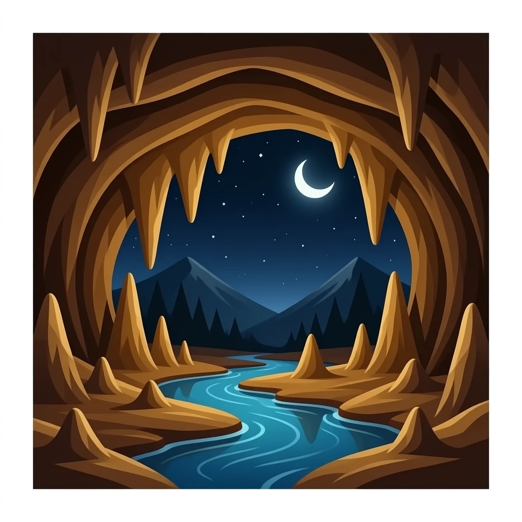 cseppkőbarlang barna, nem kell háttér, mondom nem kell háttér( nem kell nap , felhők, dombok) ez egy barlang emoji