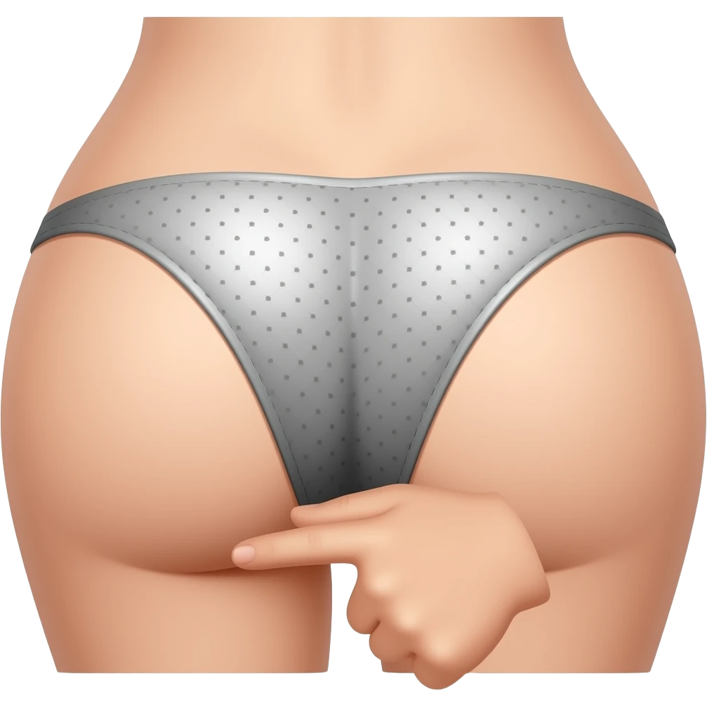 finger pointing at bare butt emoji