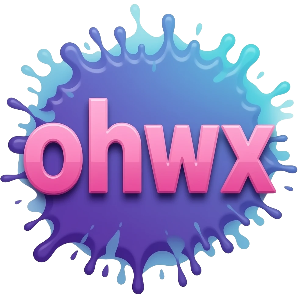 You’re amazing! Pink letters with a purple and turquoise splashed background emoji