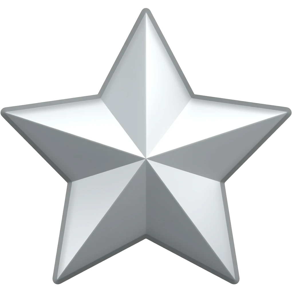 white or silver four point star like google gemini emoji