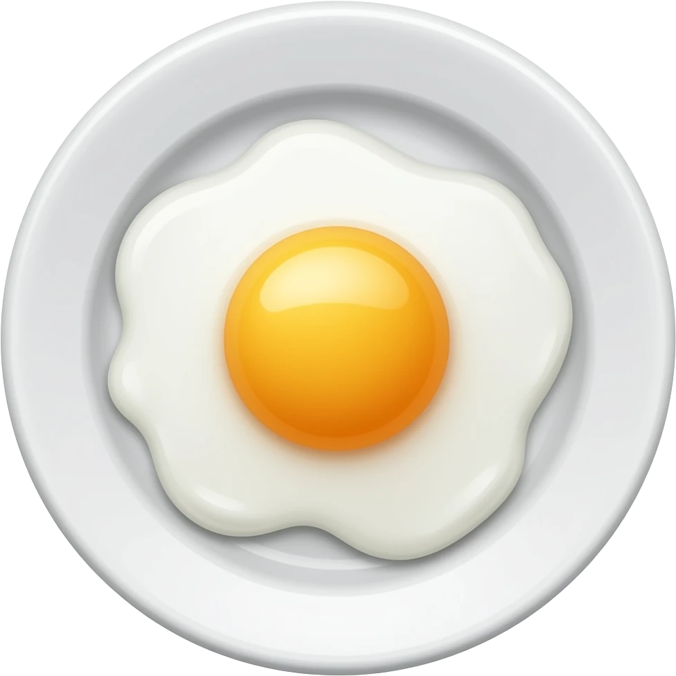 egg in plate for breakfast emoji