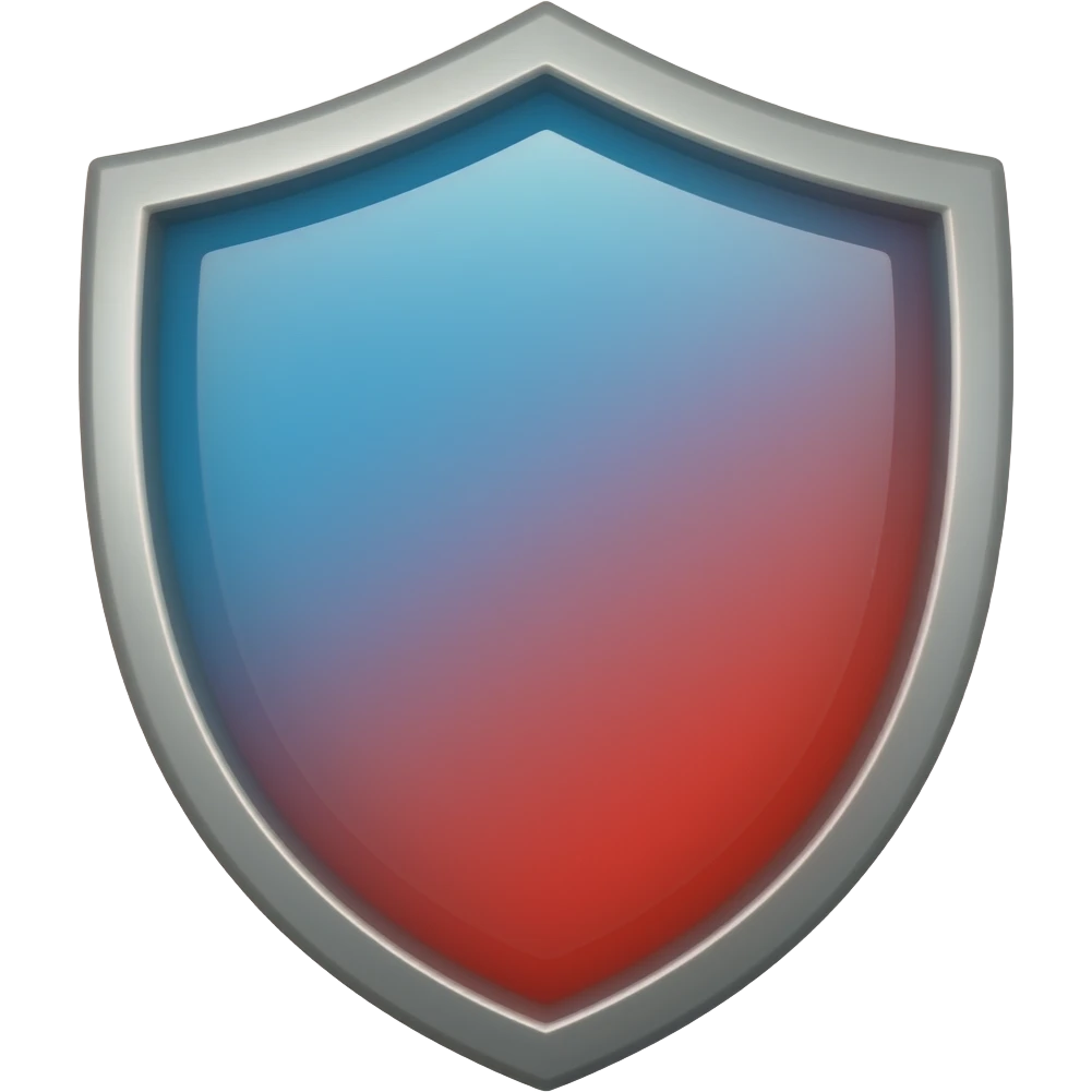 blue and red gradient shield emoji