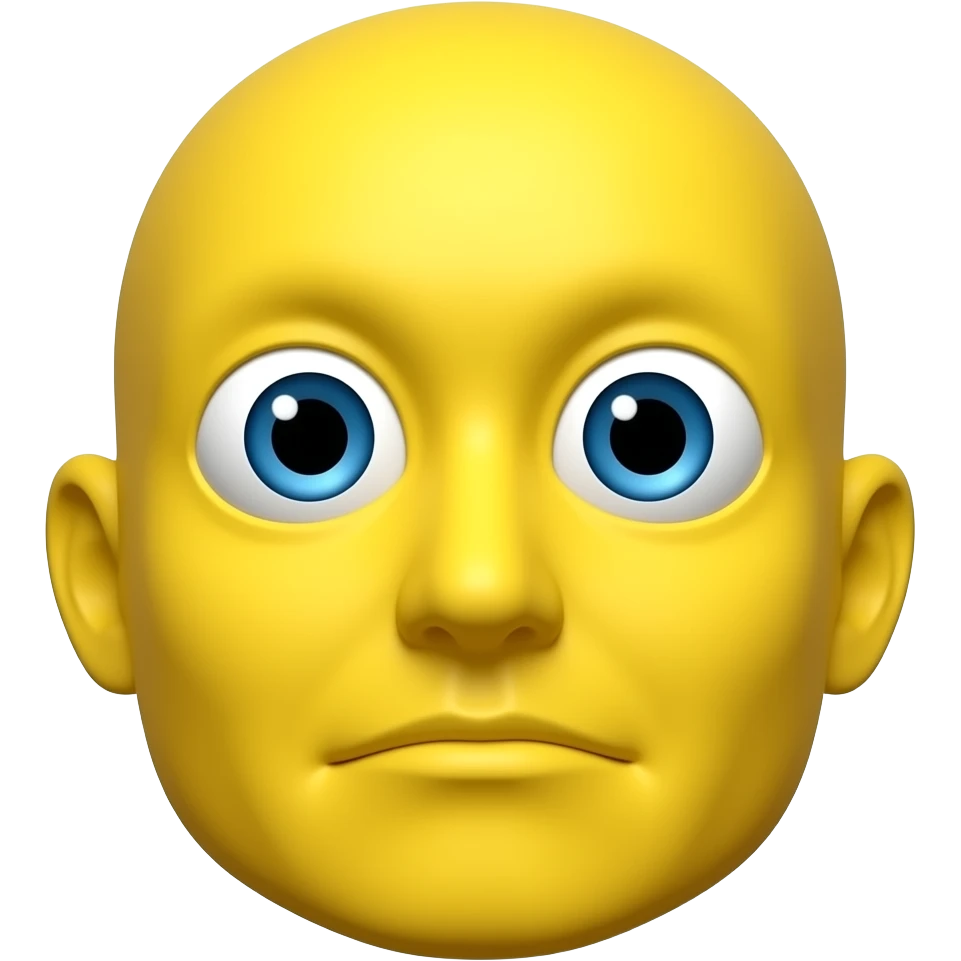 Distorted yellow face emoji