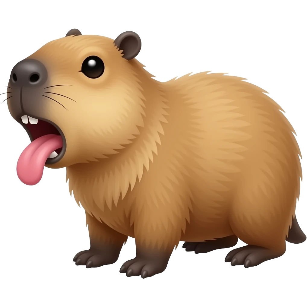 Capybara chocked emoji