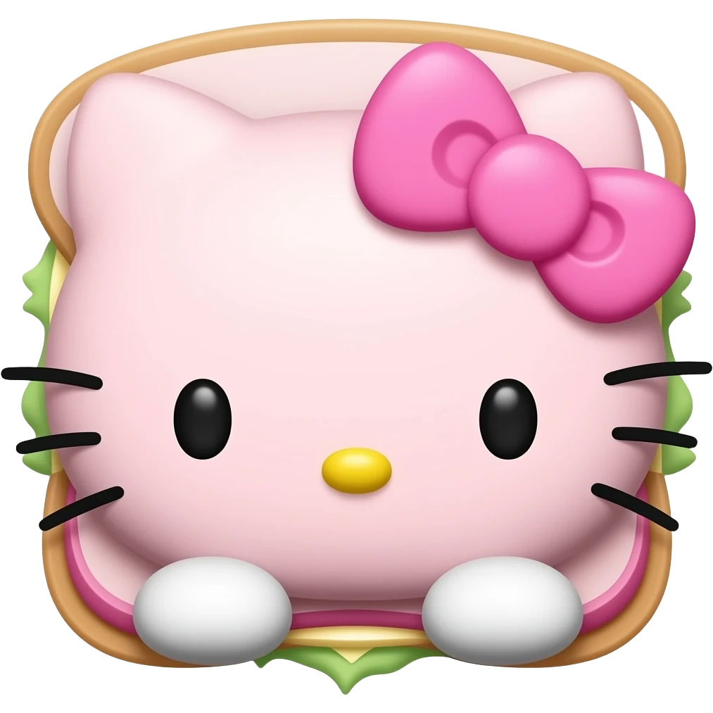 Hello Kitty Pink sandwich emoji