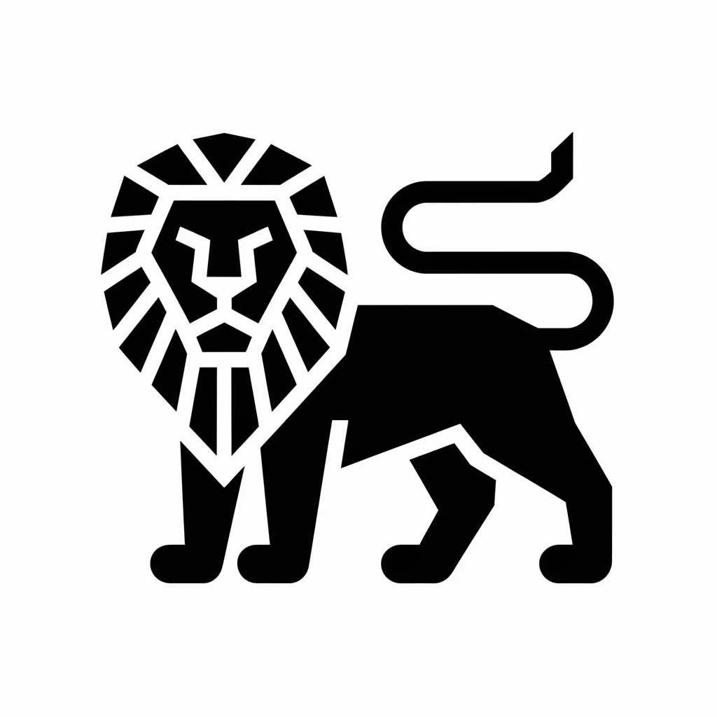 Lion icon black silhouette emoji