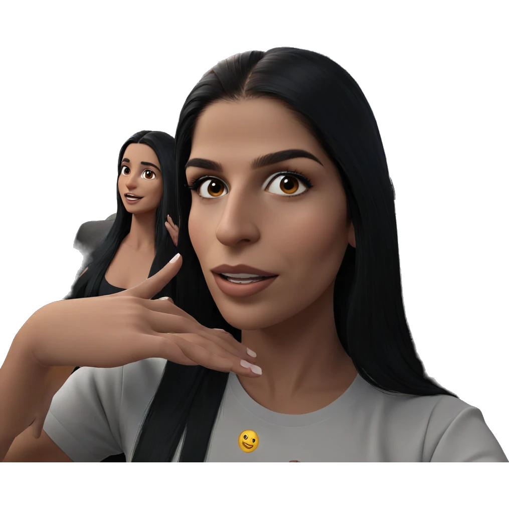 girl with long black hair emoji