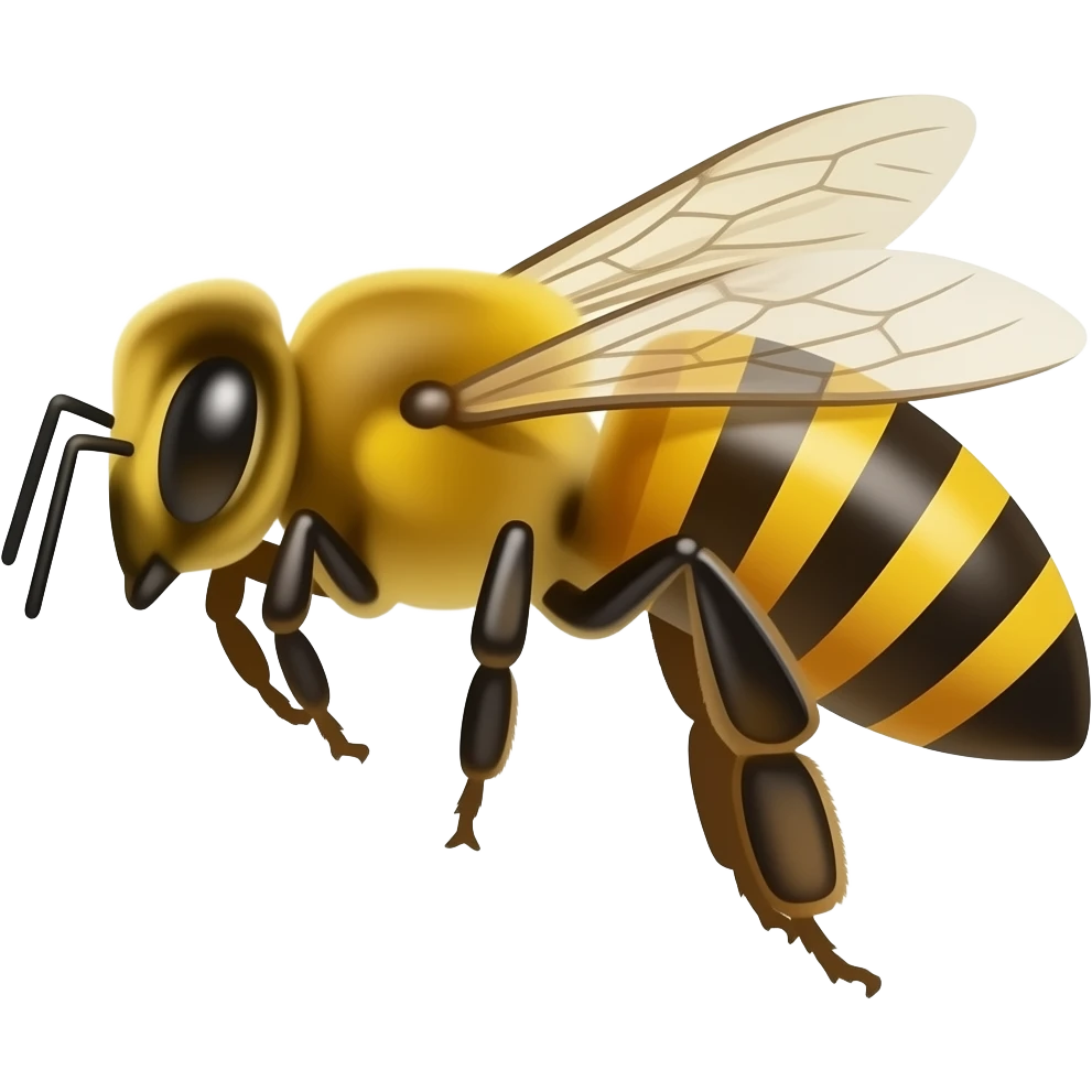 Make a honeybee queen make it on the side emoji