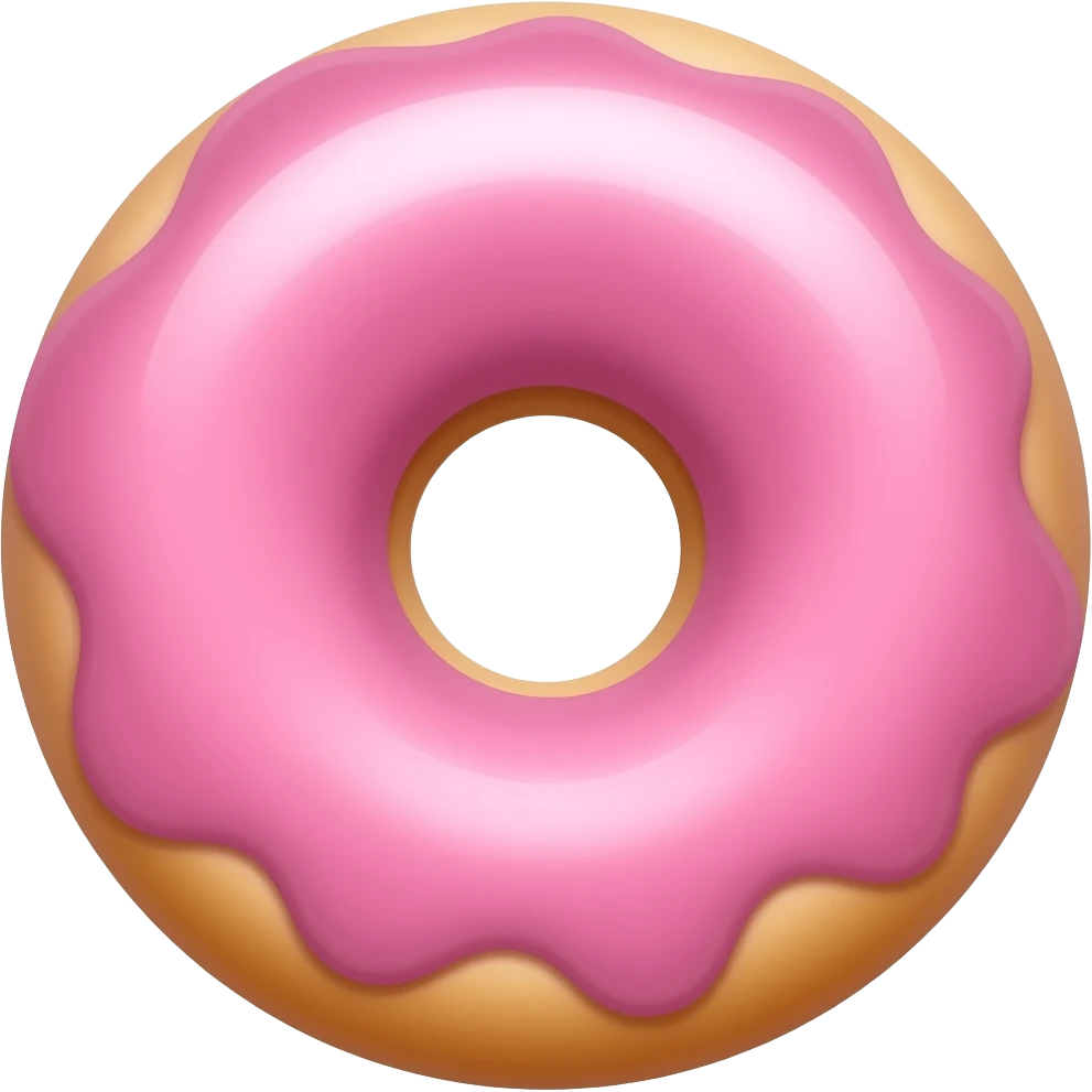 pink glazed donut emoji