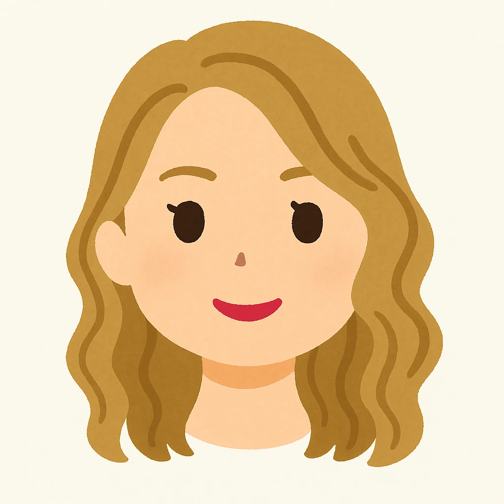 Redraw the head only (no neck or body) in Irasutoya style: soft colors, round features, simple cartoon, friendly expression, light background, maintain recognizable facial features and hair color. emoji