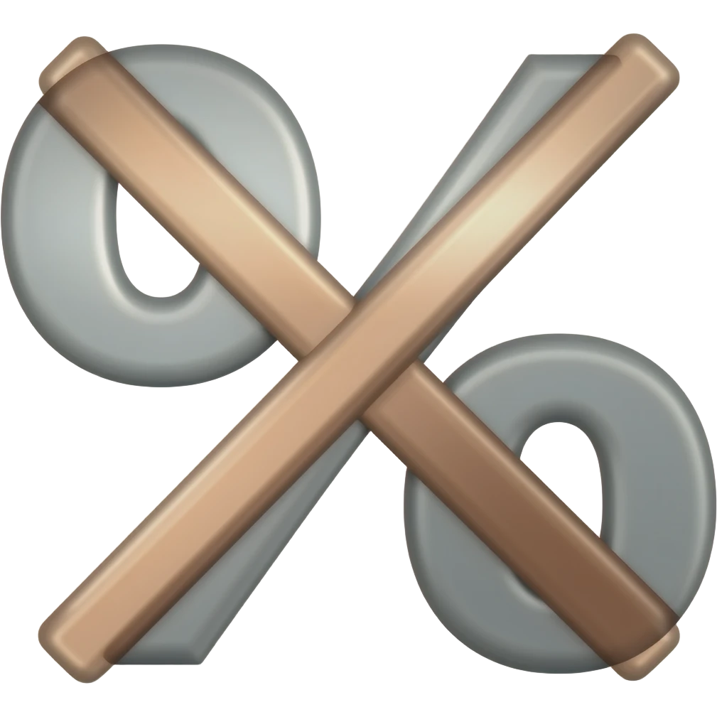 crossed out percent sign emoji