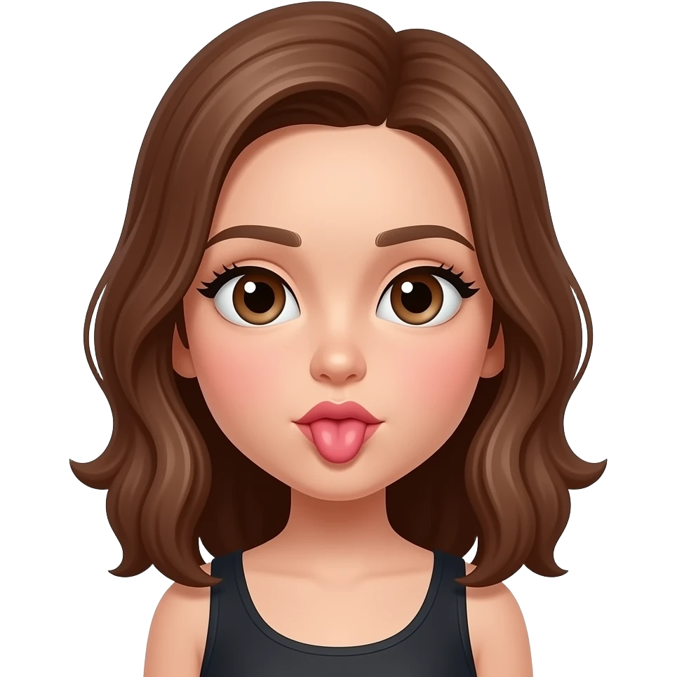 a girl who does blowjob emoji
