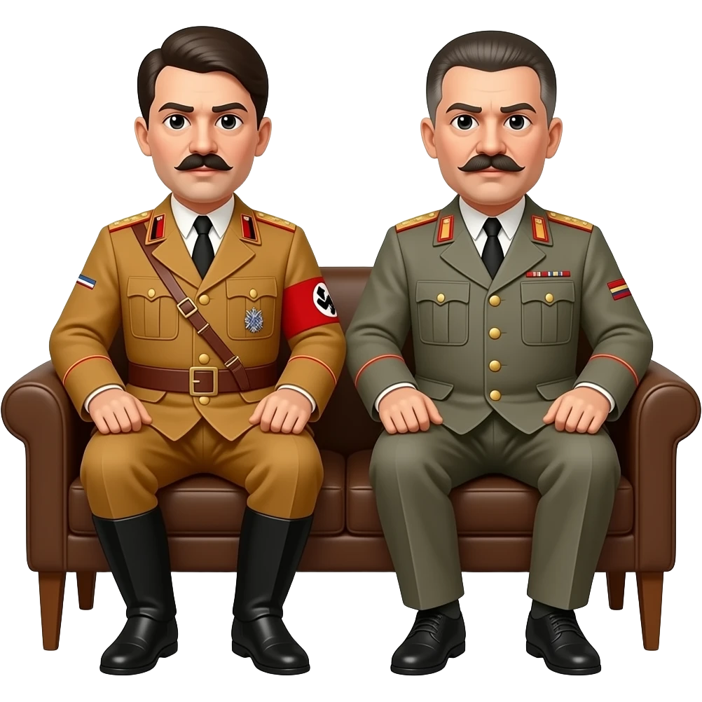 Adolf Hitler mit Stalin auf einem Stuhl emoji