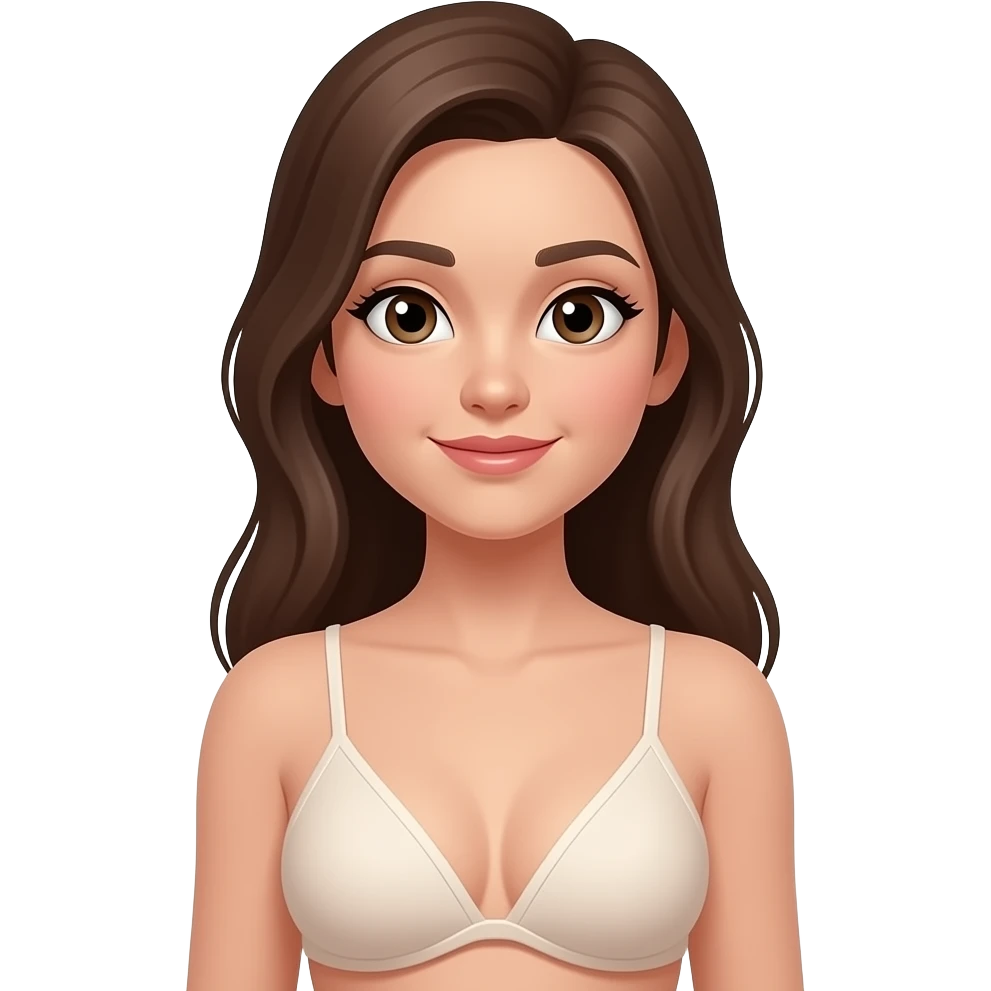 Girl with no bra emoji