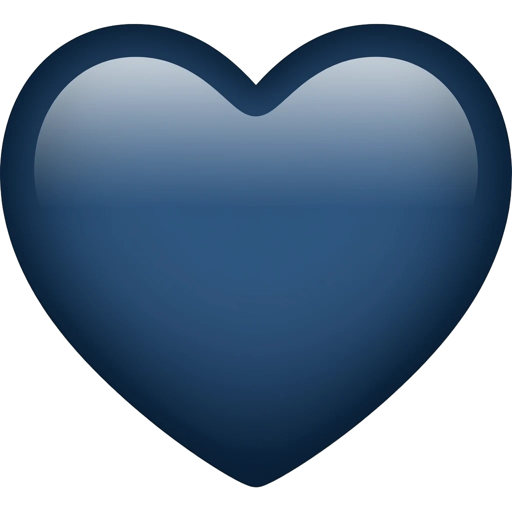 Navy blue heart emoji emoji