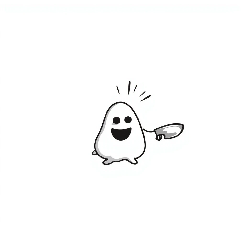potato ghost holding a knife emoji