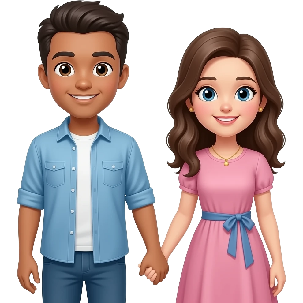 Me and my girlfriend holding hands emoji