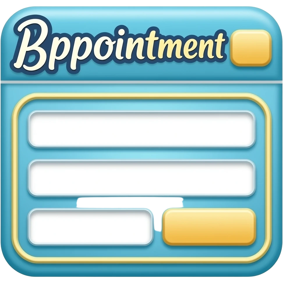 blue yellow Appointment card inspired by Barbie colour pallete emoji