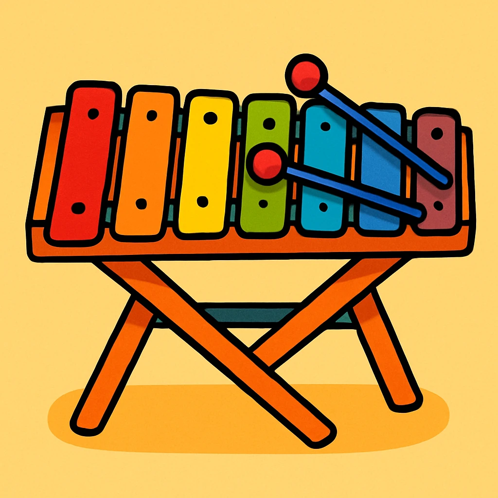marimba vibrant toon style emoji