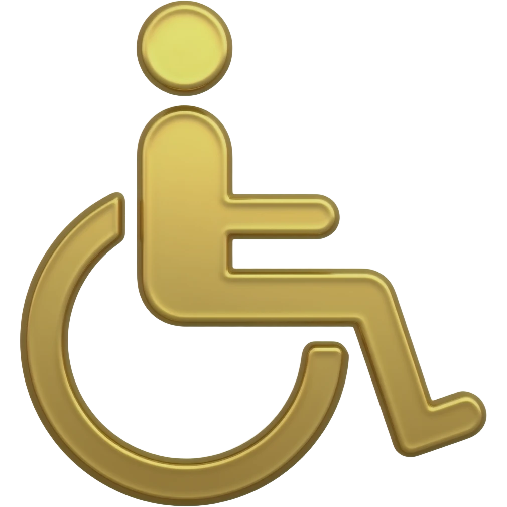 use default iphone wheelchair emoji and made it gold colour emoji