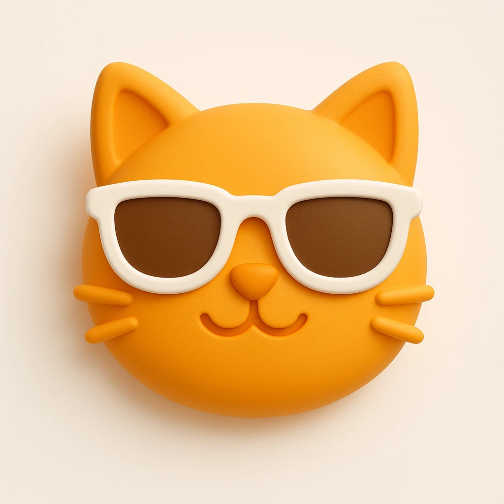 Cat wearing sunglasses emoji