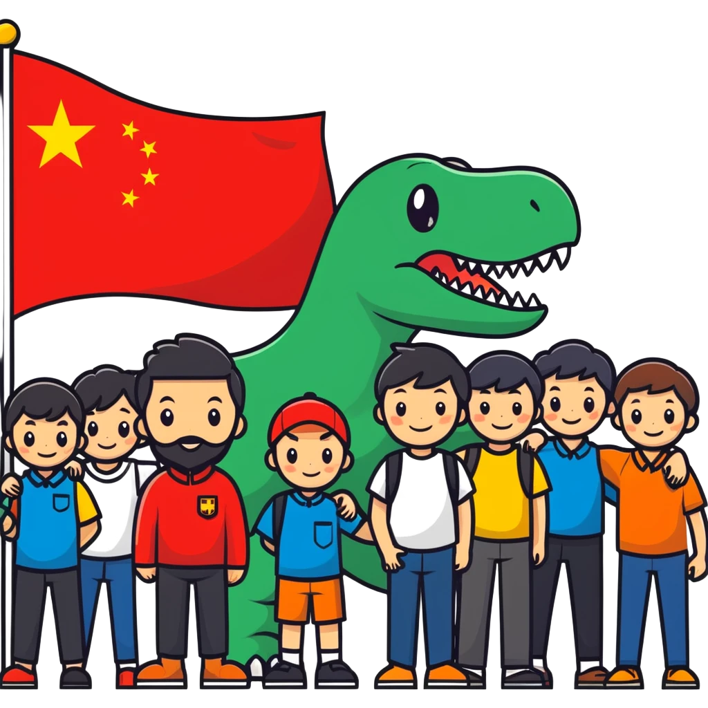 Group photo by amethy 14 2 (👧🏻👦🏼👦🏻👧🏽🧔🏻‍♂️👩🏻🦕🇨🇳) emoji