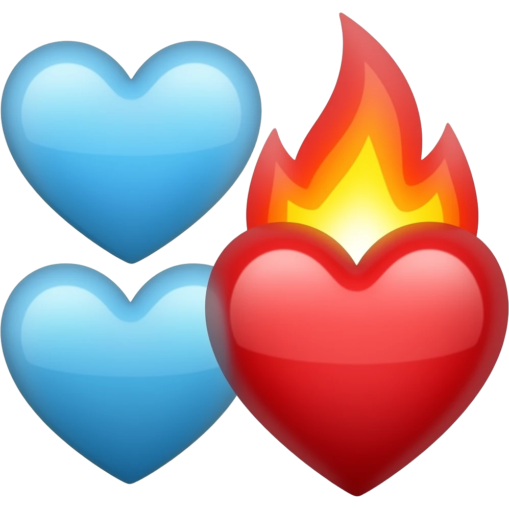 💙❤️‍🔥💙 emoji