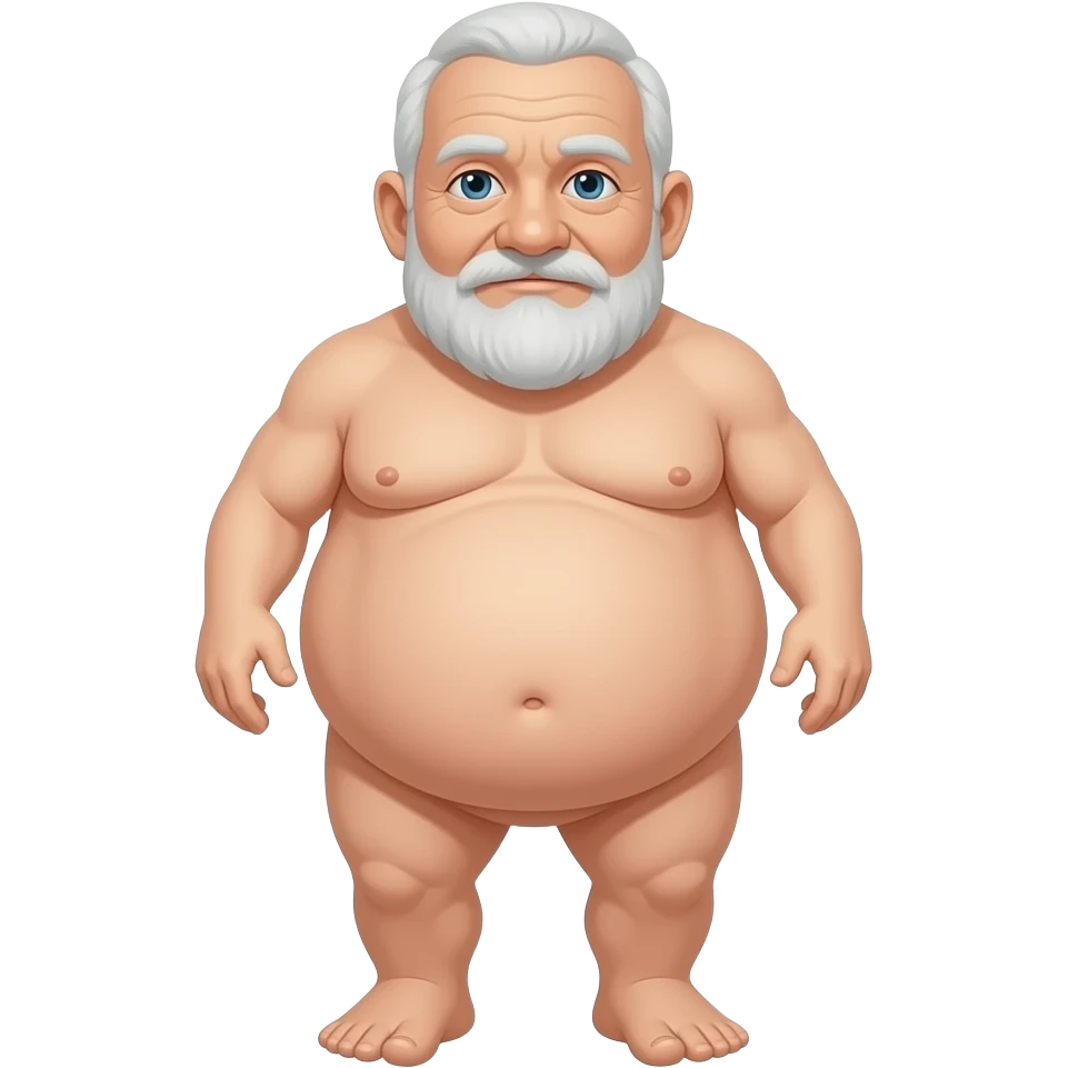 Make a naked old man with saggy balls emoji