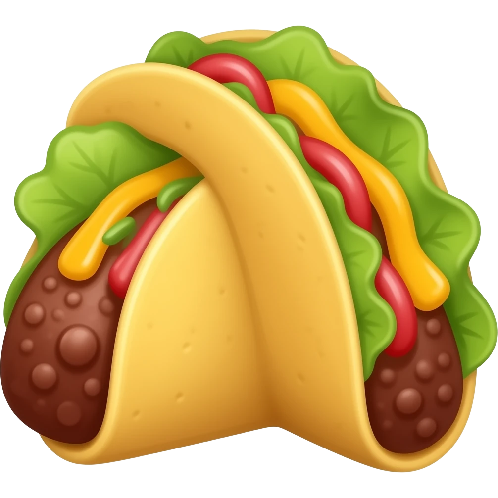 Gummy taco emoji