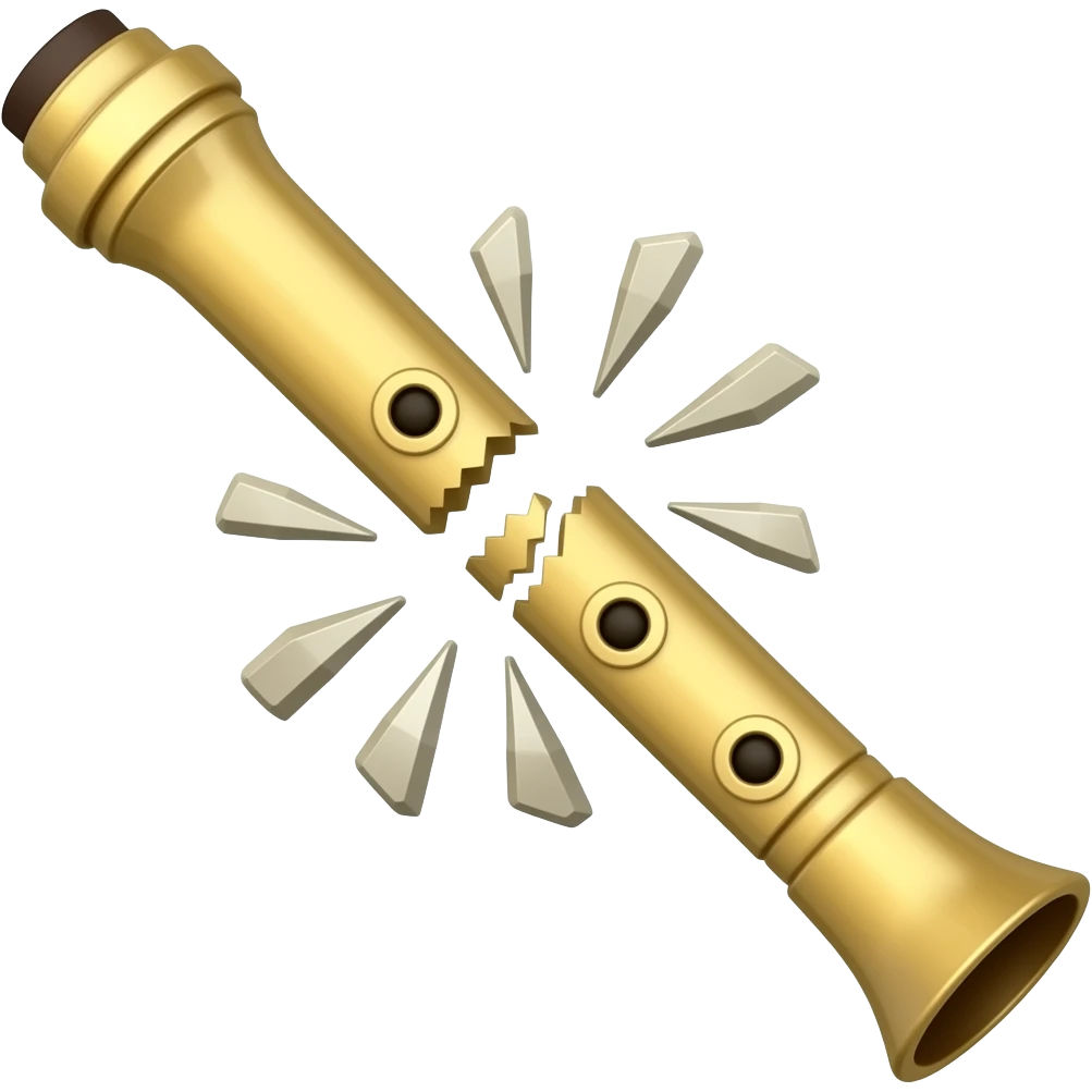 flute snapped in half emoji