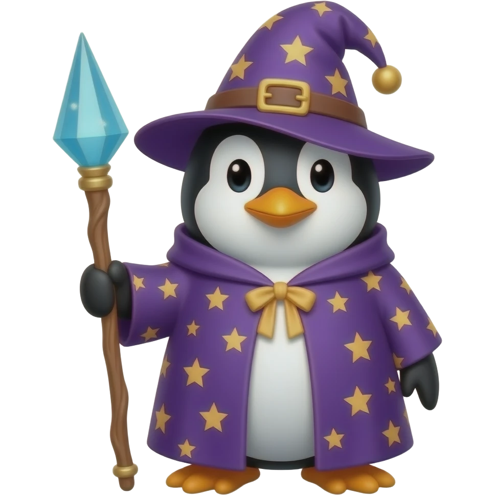 Penguin Wizard emoji